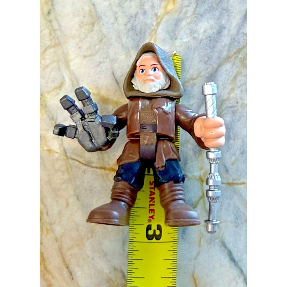 Star Wars Galactic Heroes Old Luke Skywalker Metal Hand Figure 2.5 inches Hasbro